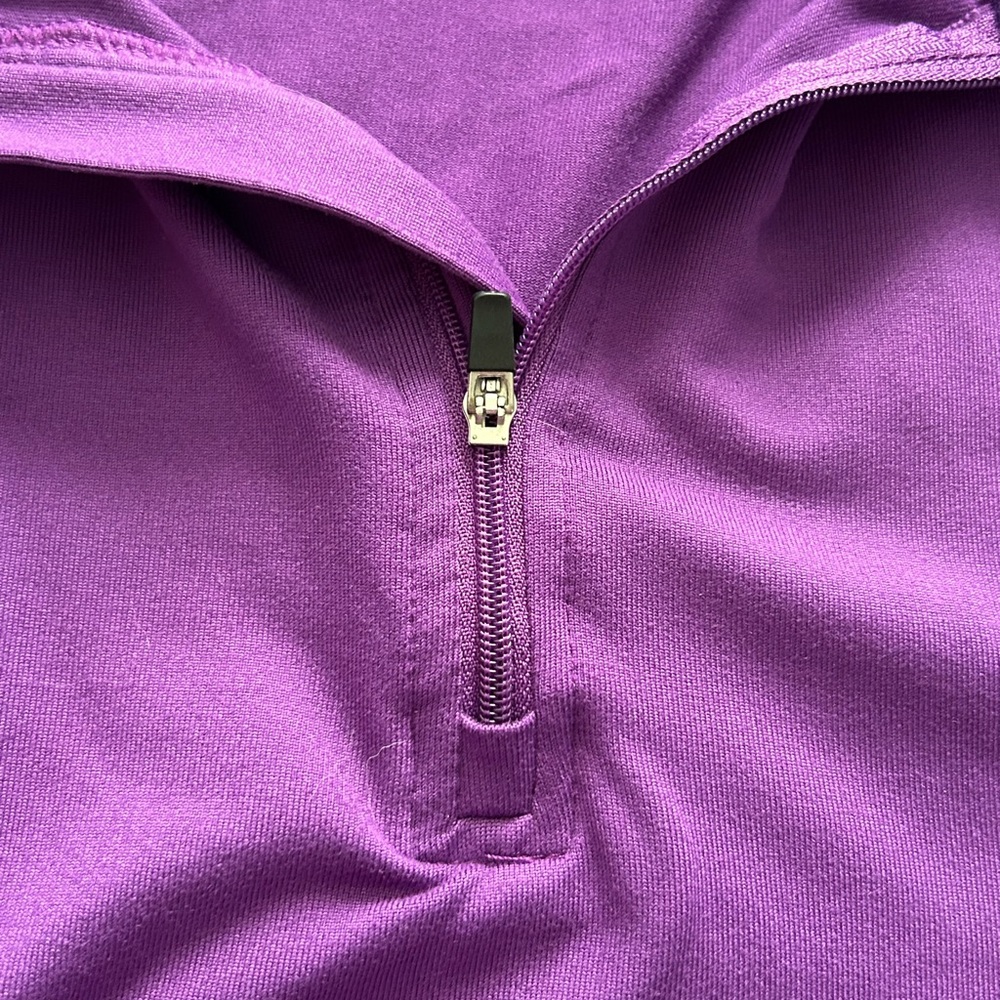 Champion Women's Purple Quarter-Zip Athletic Top Size Large EUC Gym Ready - Picture 3 of 6